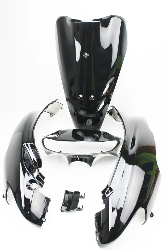 Honda DIO AF-34 пластик - к-кт фарбований 5 деталей (голова під диск. гальмо), ЧОРНИЙ (S_329217)