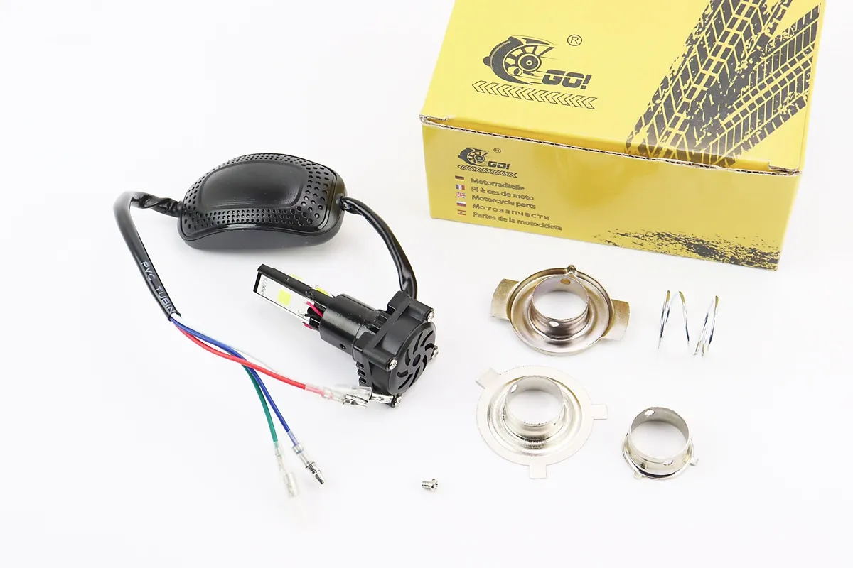 Лампа фари діодний LED-4 SUPER універсальна (к-кт різних кріплень), з стабілізатором + стробоскоп (S_354122)