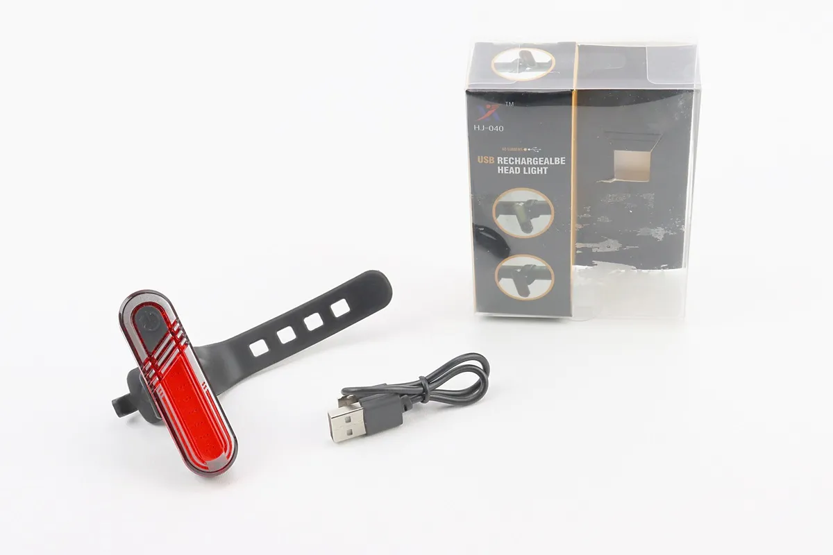 Ліхтар задній 60 lumen, Li-ion 3.7V 330mAh зарядка від USB, вологозахисний, HJ-040 (S_409398)