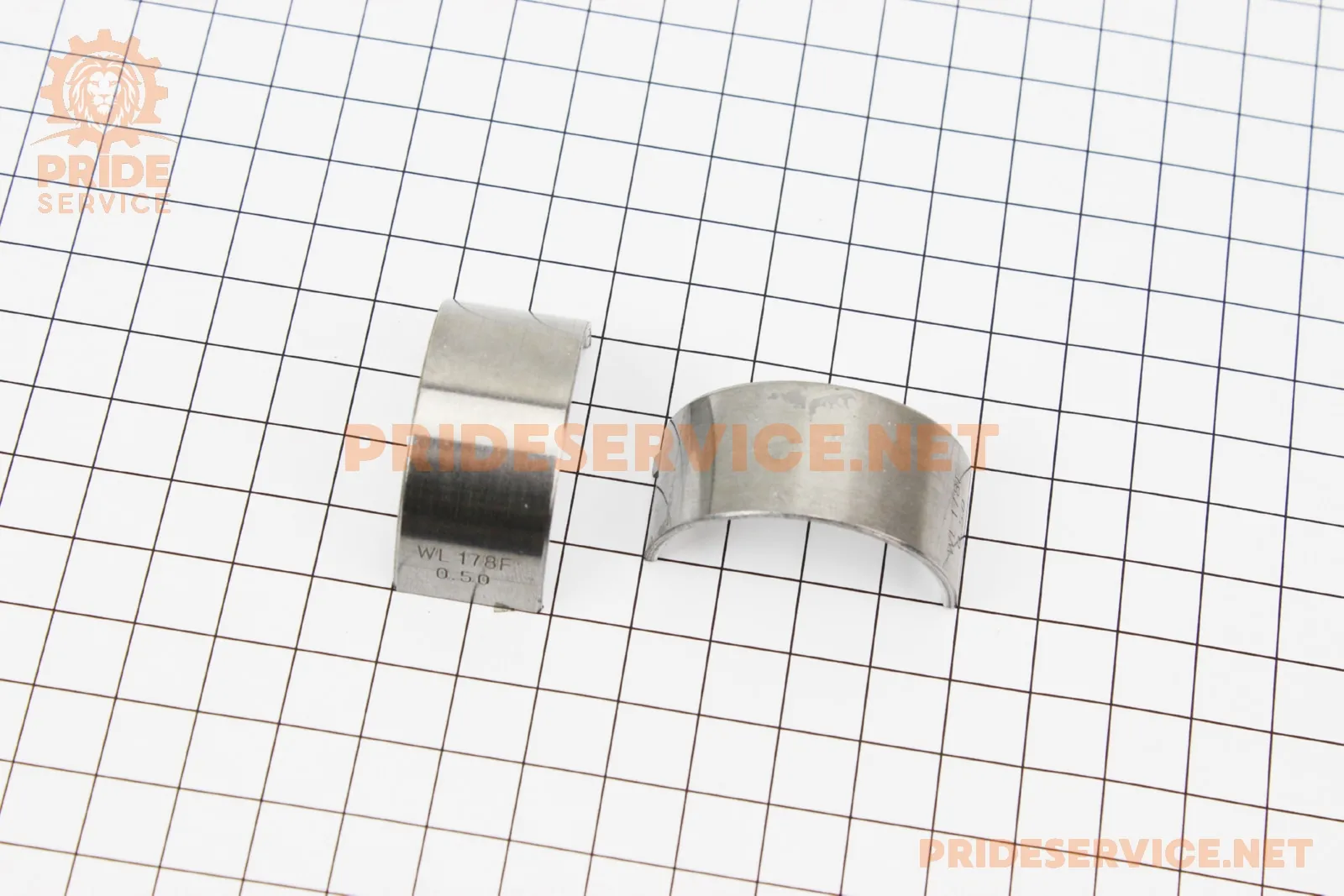 Вкладиш шатуна (d-36mm, D-39mm, h-19mm) 178F к-кт 2шт +0,50 (S_602495)