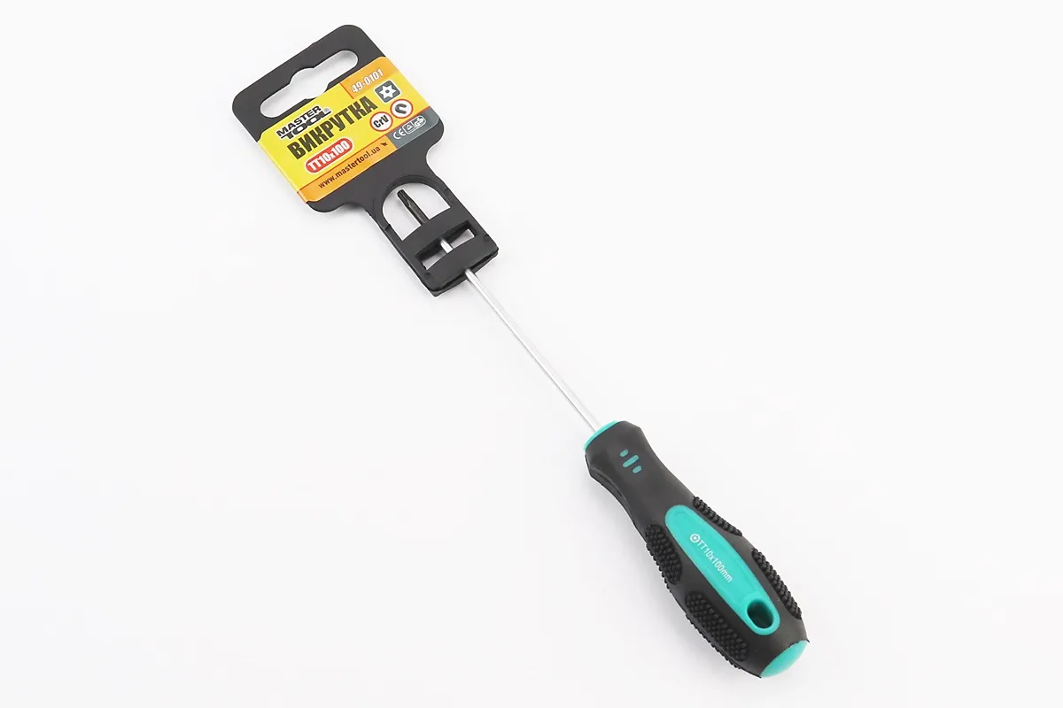 Викрутка магнітна TORX TT10x100мм ручка з TPR покриттям 49-0101 (S_702016)