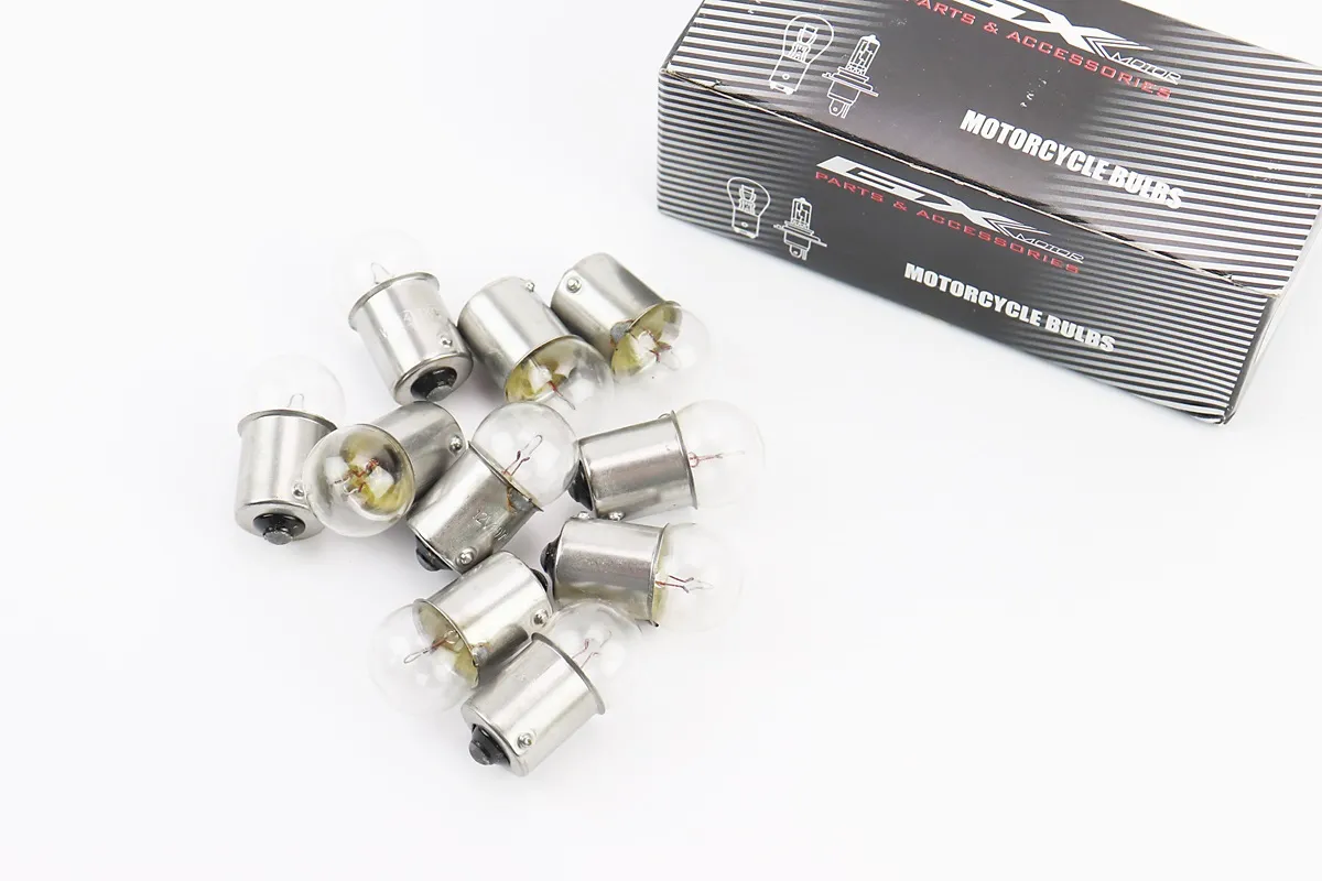 Лампа повороту (біла з цоколем) 12V / 10W G18 BA15S к-кт 10шт (S_998882)