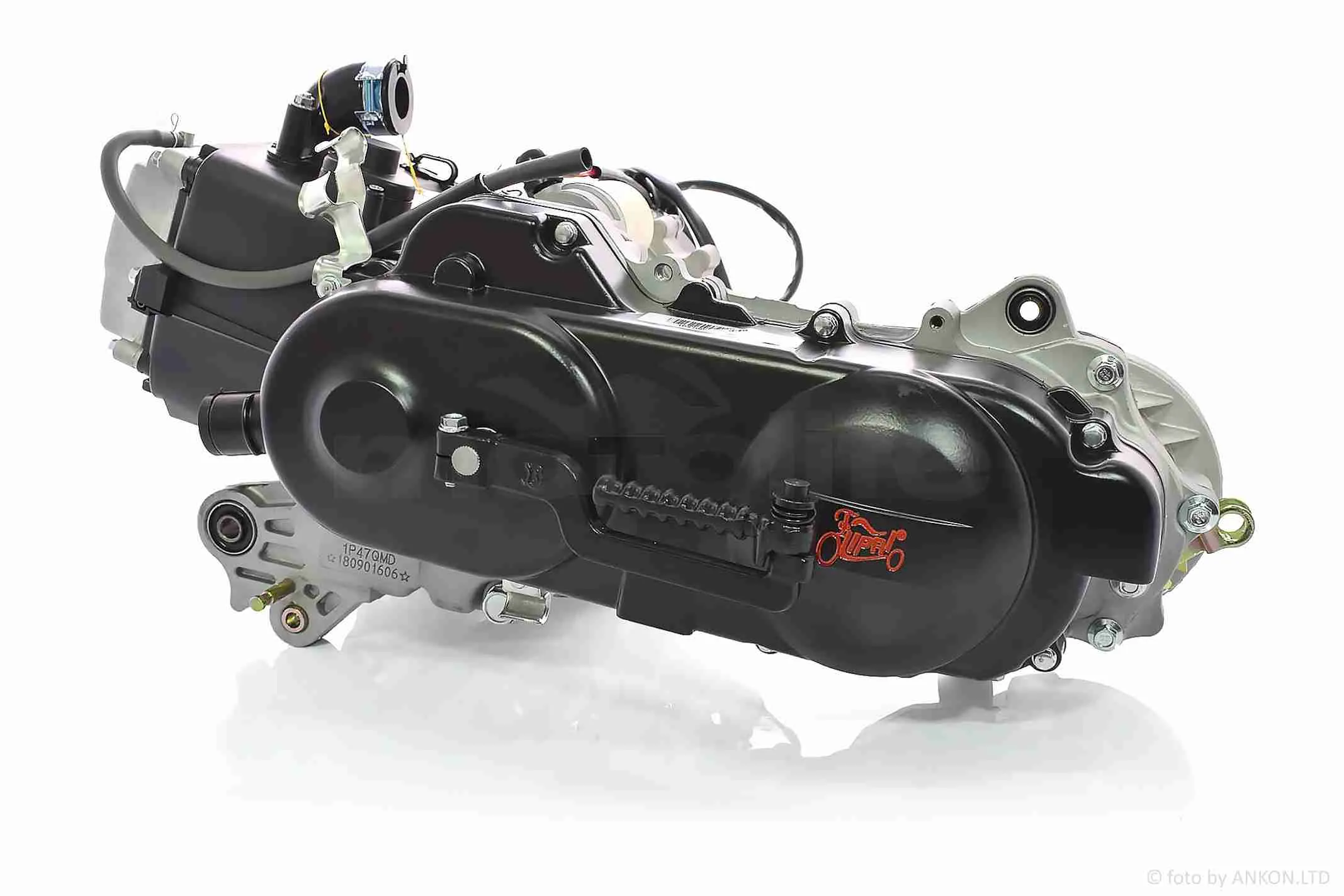 Двигун  GY6  80cc  40cm, під один амортизатор, 110 колодок  