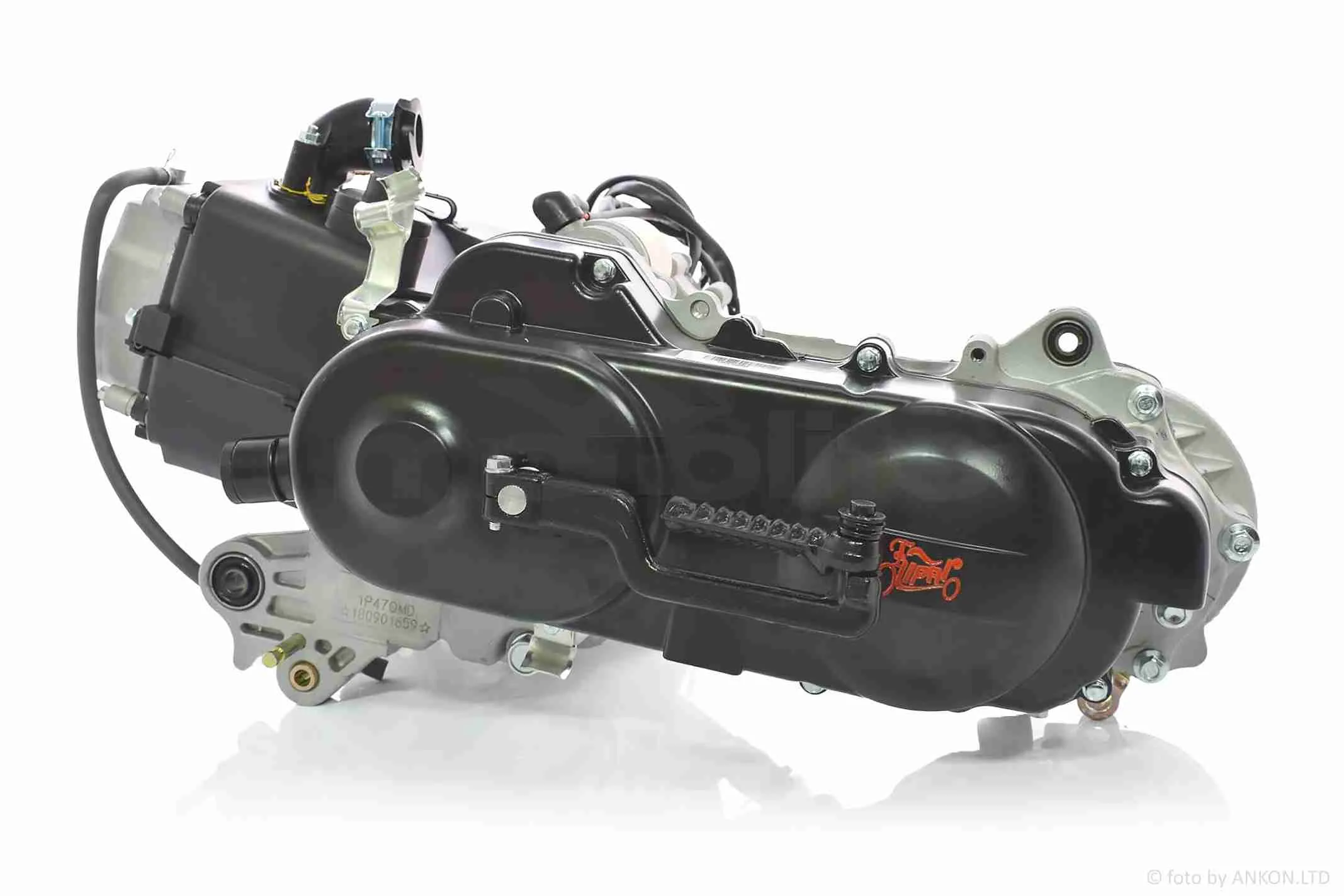 Двигун  GY6  80cc  40cm, під два амортизатори, 110 колодка  