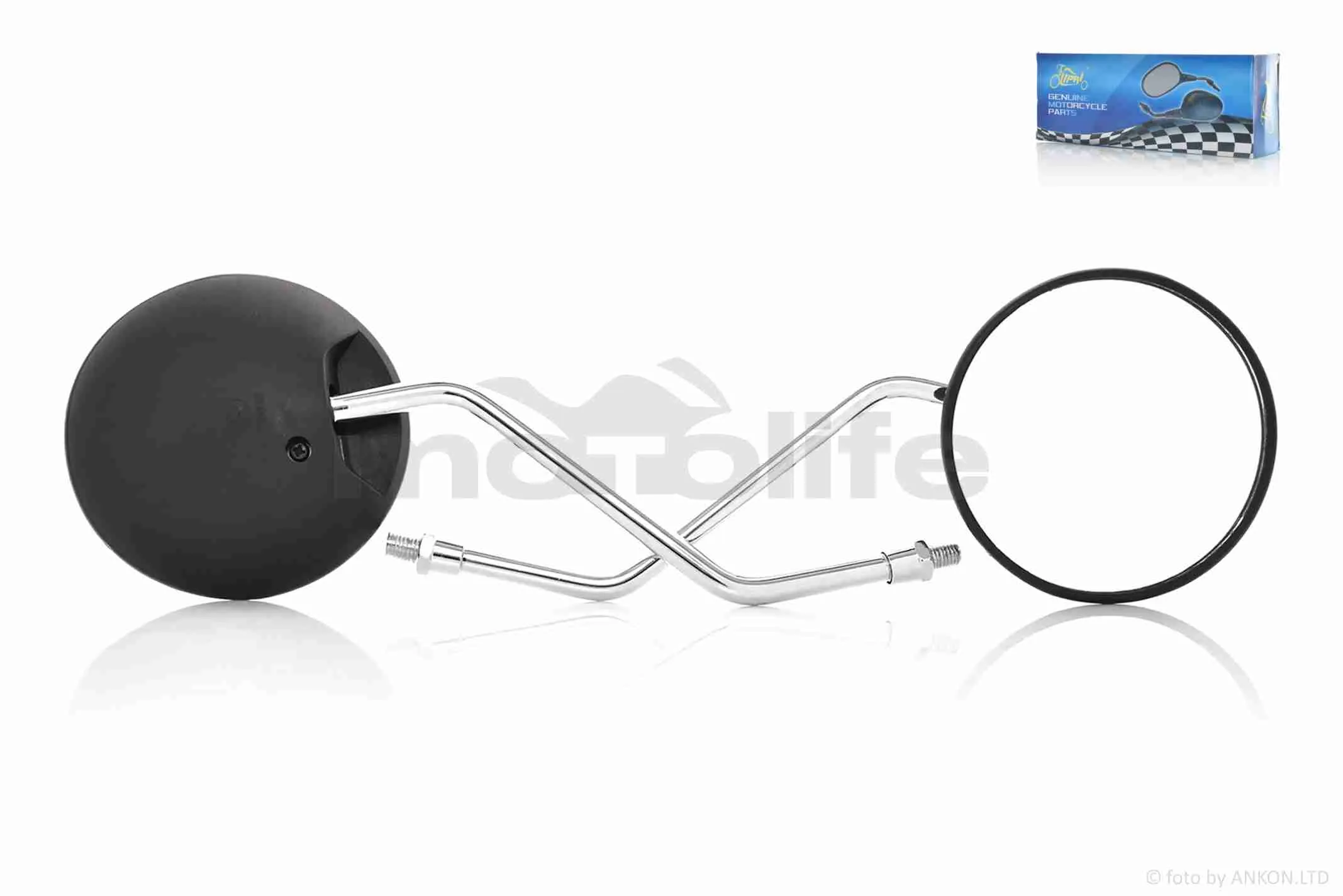 Дзеркала  Delta  M10  R+R  круглі, чорні  