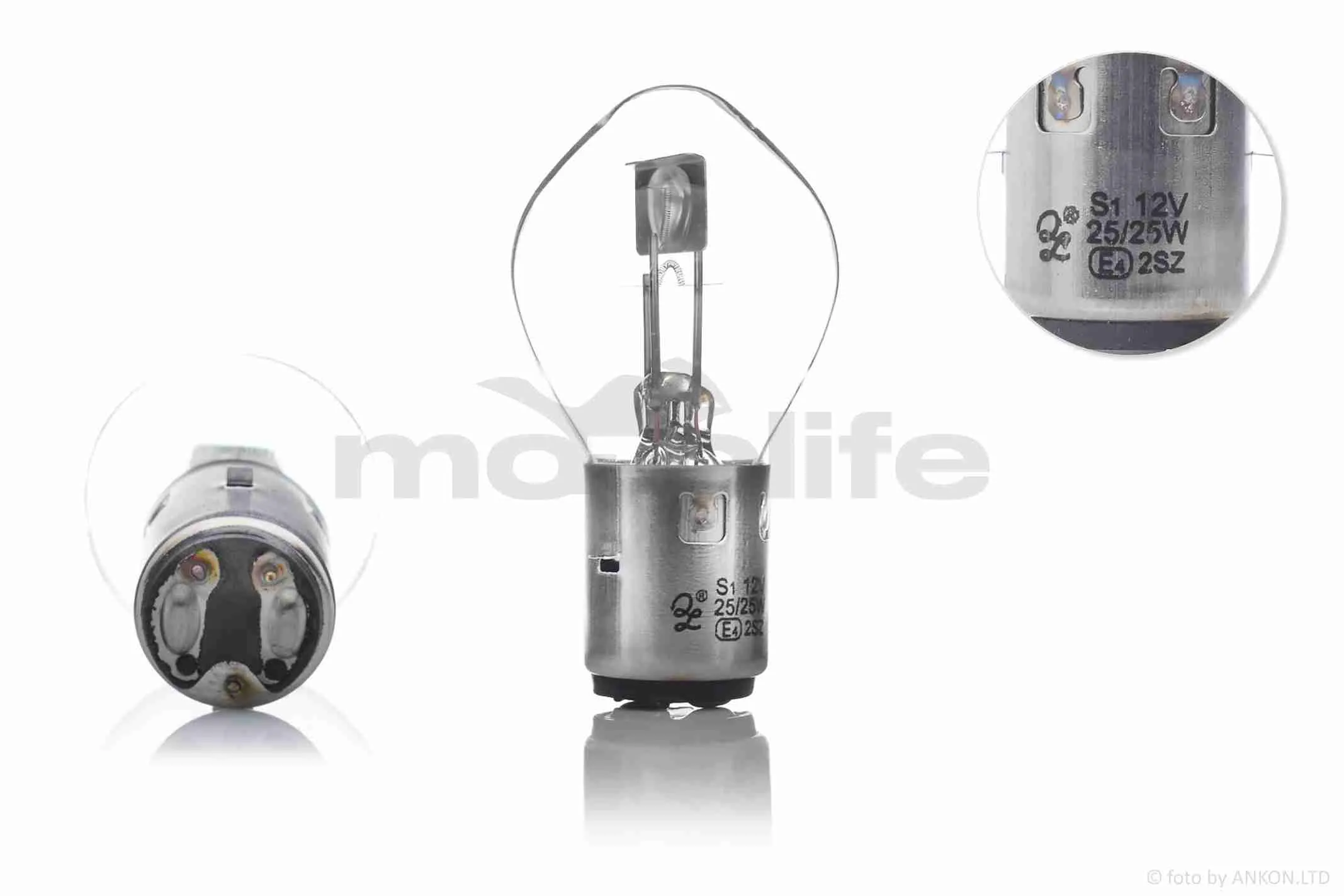 Лампа фари  H6 (BA20D)  12V 25/25W  груша  #OEM (A_AT-016012)