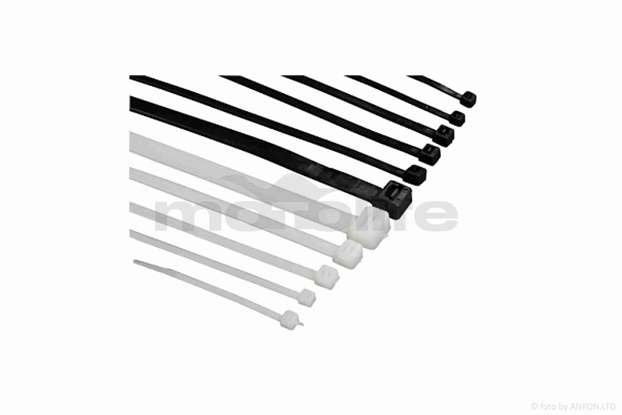 Стяжки нейлонові (хомути)  3-200mm, 100шт, білі (A_AT-024654)