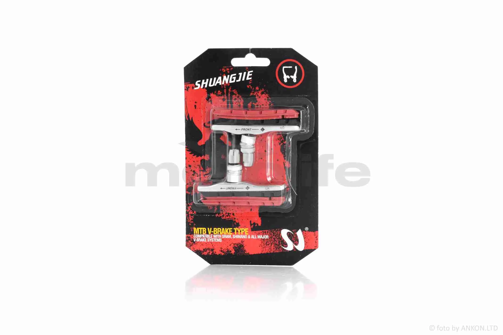 Колодки гальмівні вело  V-brake  2шт, регулювання шестигранником  #ZP-008 (A_AT-029476)