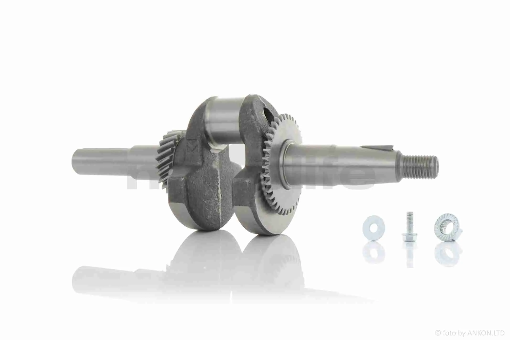 Колінвал м/б  168F  під шпонку  20mm  +гайка, шпонка (A_AT-032907)
