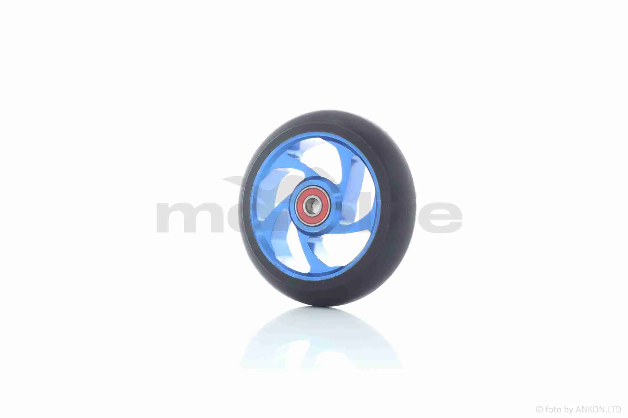 Колесо на самокат з підшипником  608-2RS, металеве, чорне, D110mm  #LZ-003 (A_AT-033293)