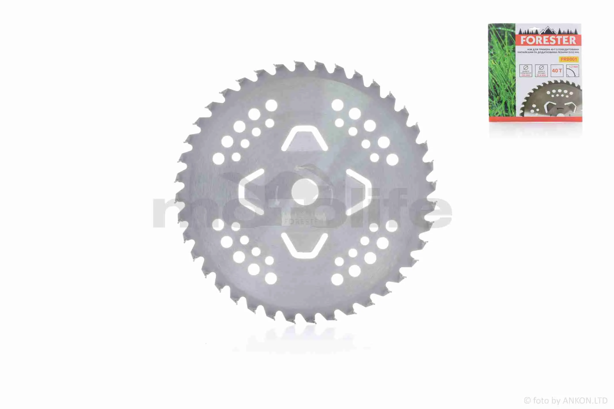 Ніж коси  40T  D255  d25.4  побідит  #СОКОЛ-4T  