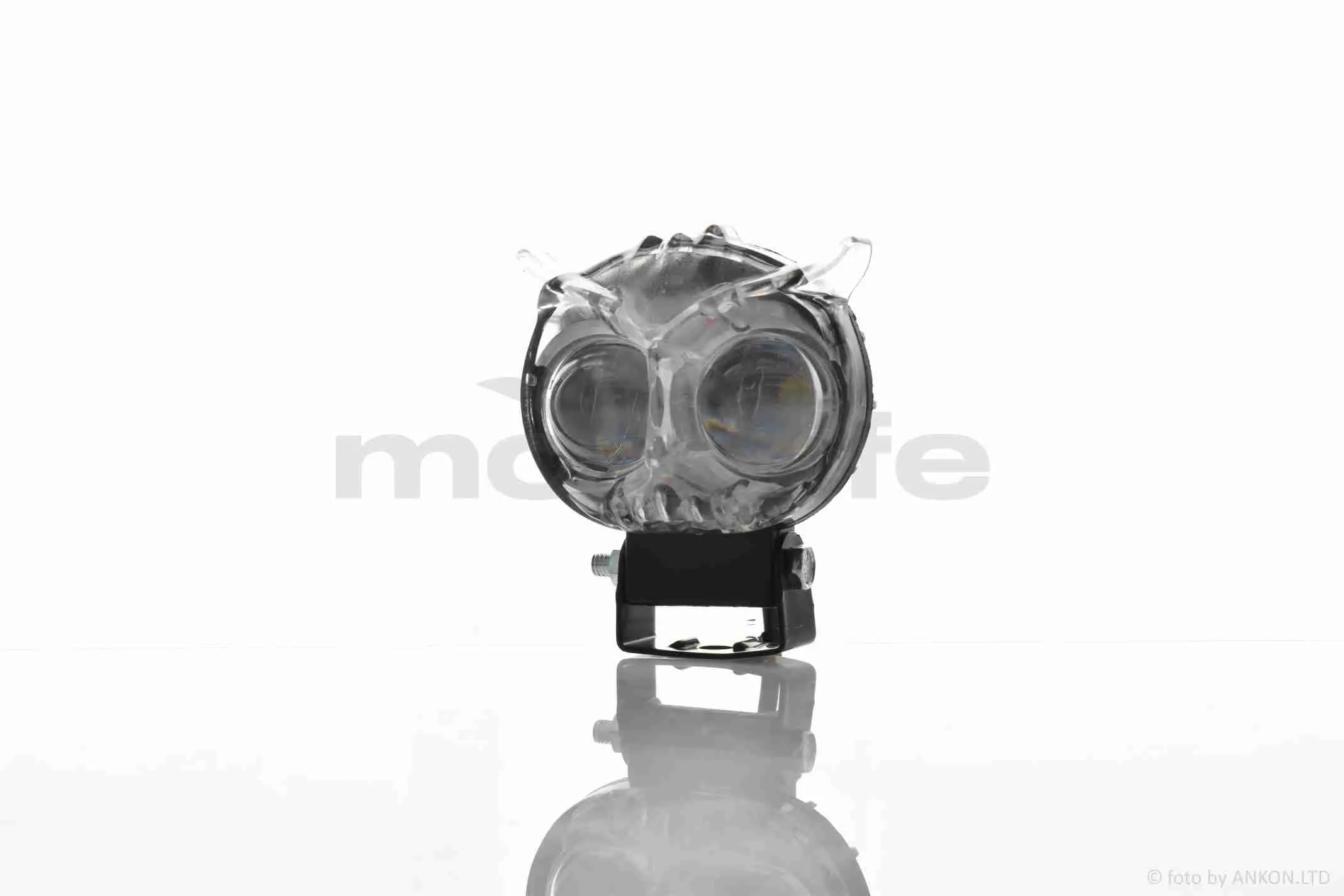Фара додаткова  діодна, пугач, 67-55mm, 9-60V, IP67, біле/жовте світло, мультирежим (A_AT-038332)