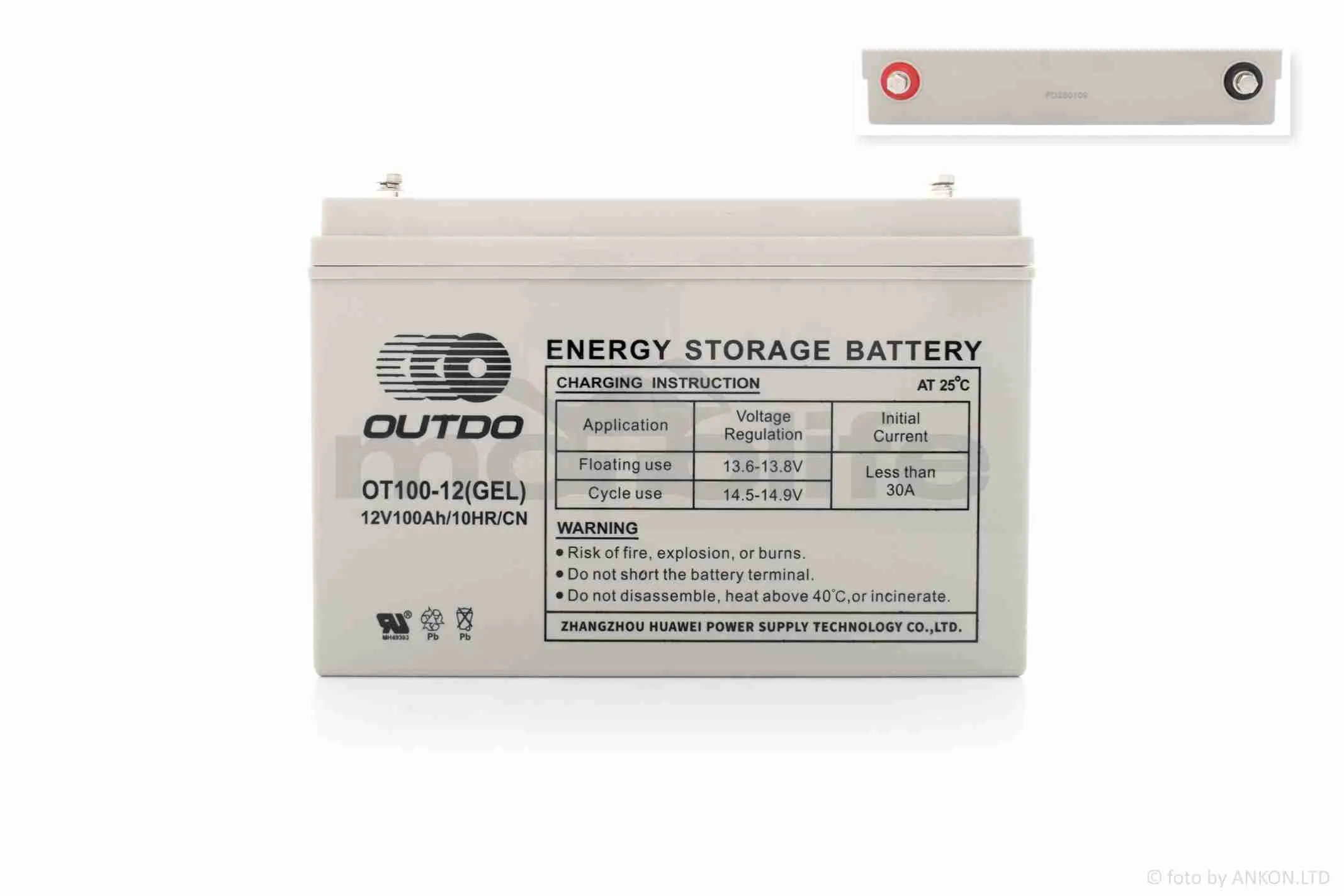 Акумулятор  SLA  12V  100A  330-173-216mm  OT100-12  