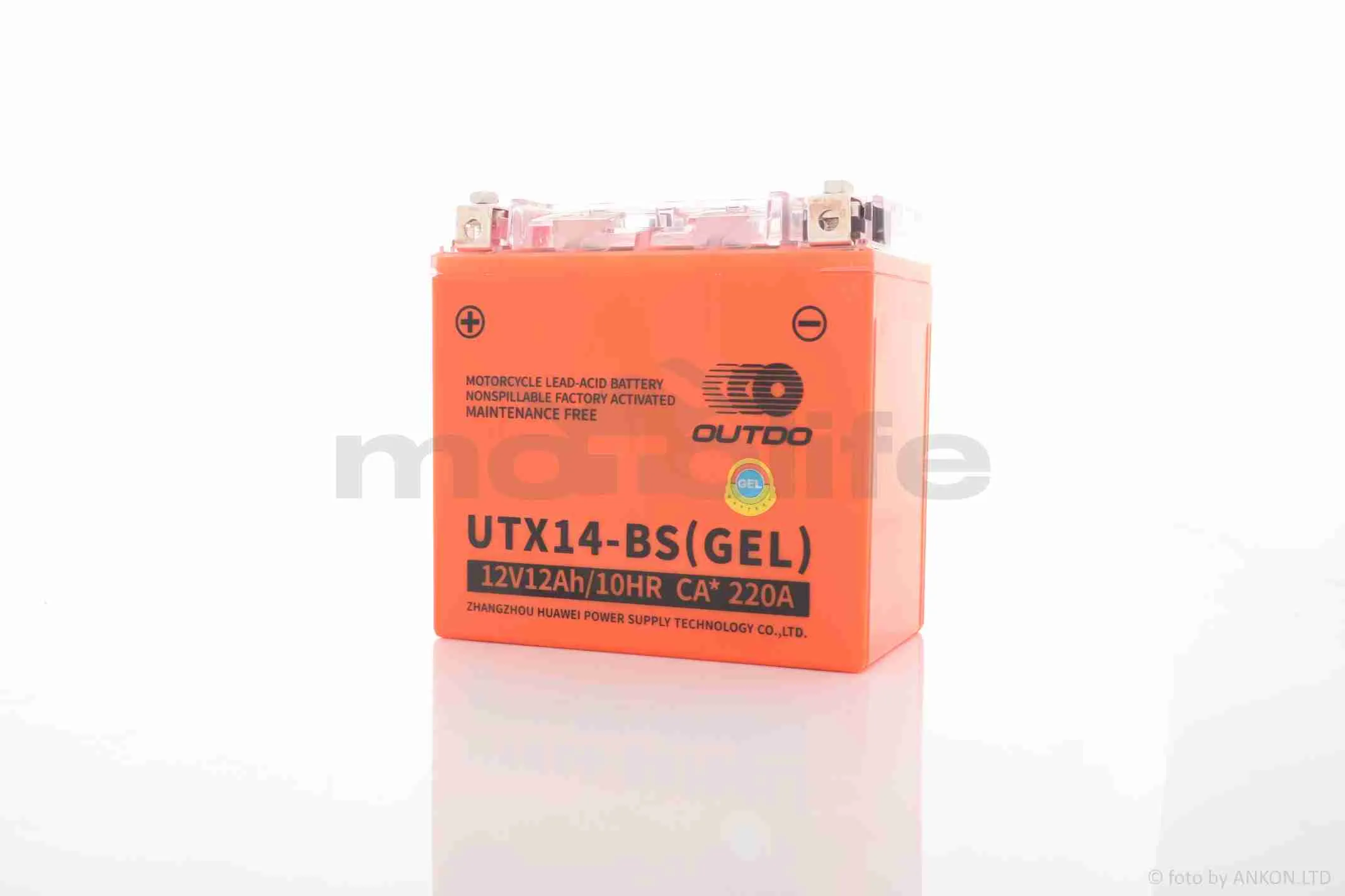 Акумулятор  GEL  12V  12A  148-85-145mm  UTX14L-BS  
