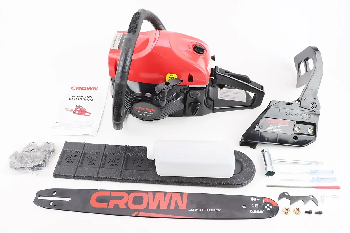 Бензопила CROWN GT5800 58cc (3,5кВт, шина 18