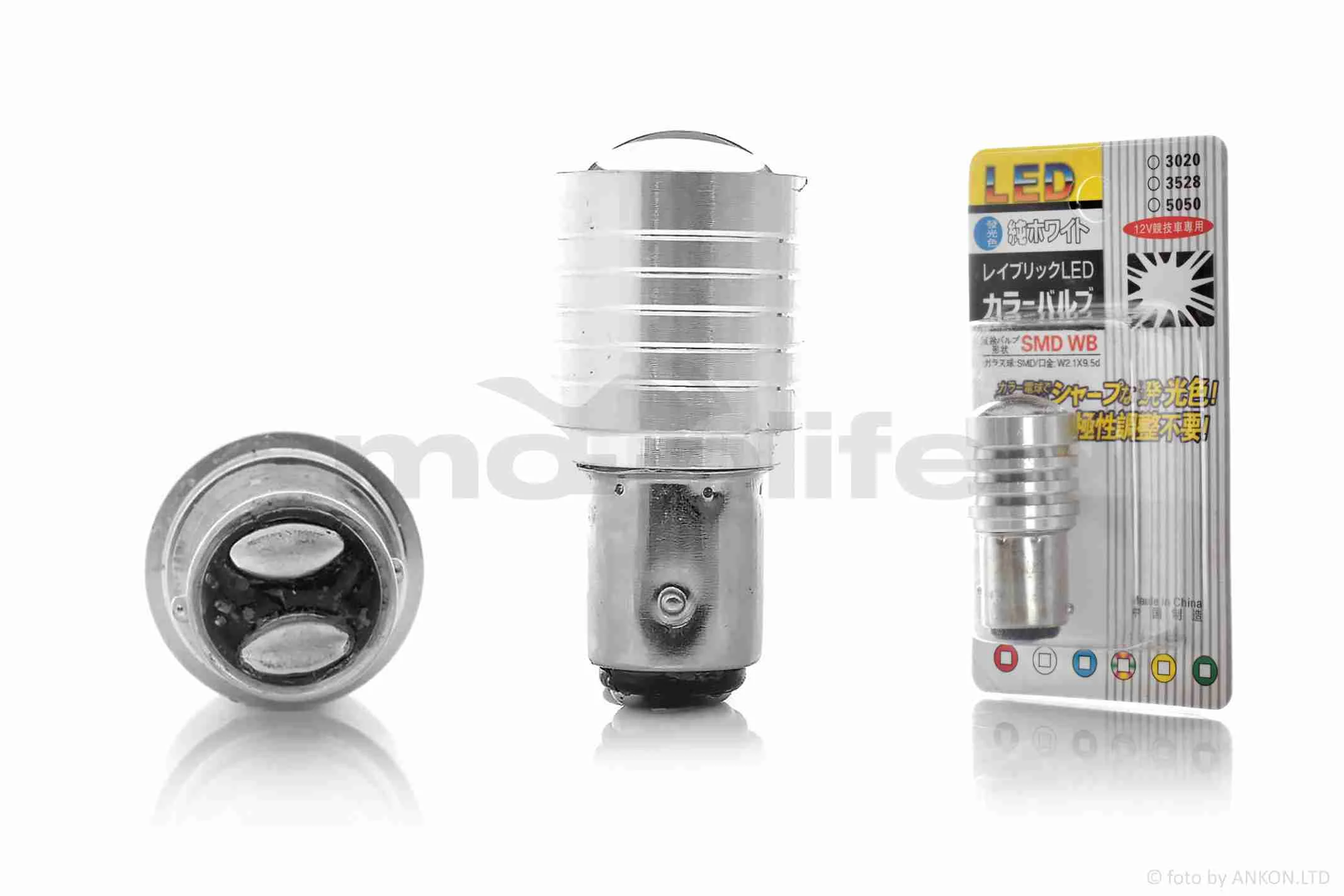 Лампа стопа та габариту  S25  12V 21/5W  діодна з лінзою (A_AT-025513)