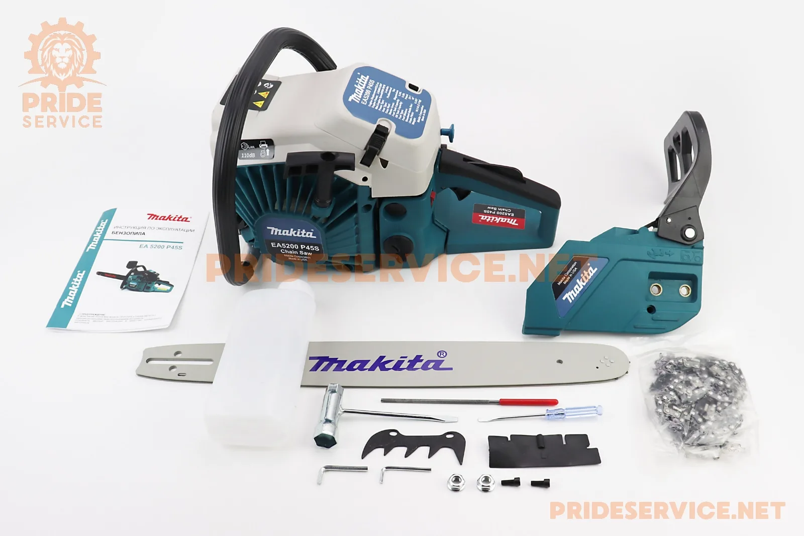 Бензопила Makita EA 5200 P45S 52cc (3,6кВт, шина 18