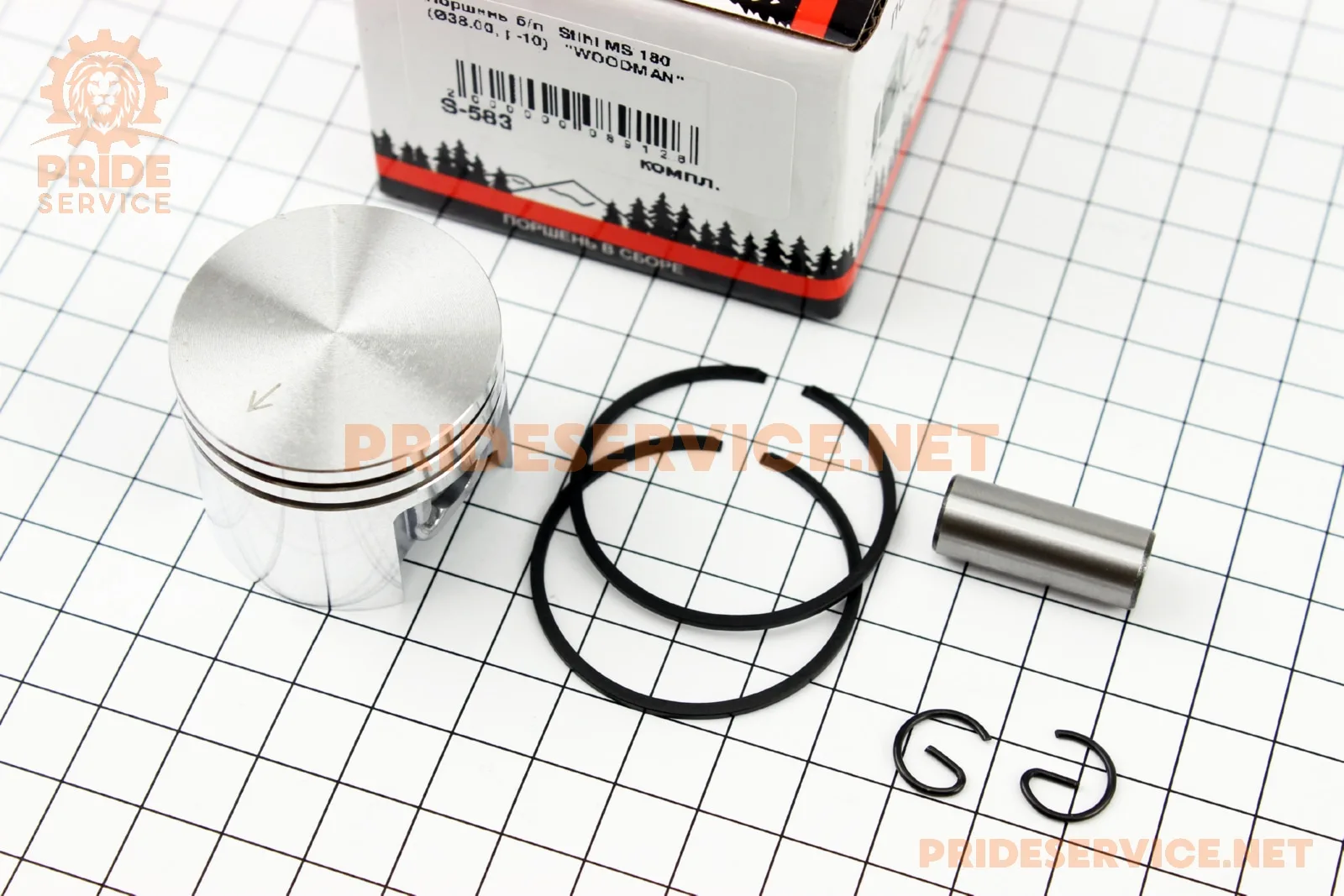 Поршень, к-кт MS-180 38мм (палець 10мм) (P_203234)