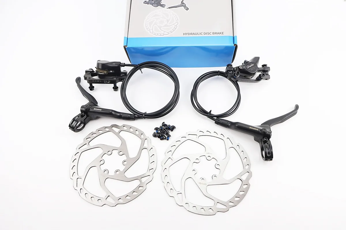 Гальмо Disk-brake гідравлічне переднє+заднє DULA 601+RT525 FR 160mm (S_210547)