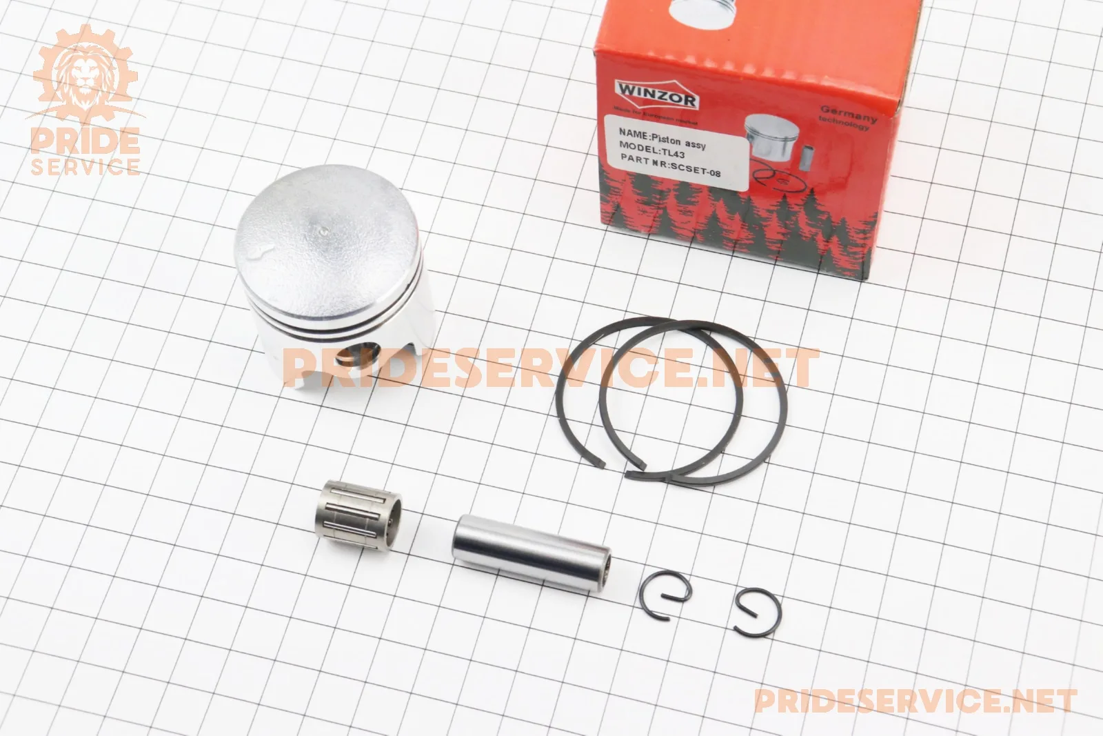 Поршень к-кт 40mm (палець 10mm) + підшипник (S_213358)