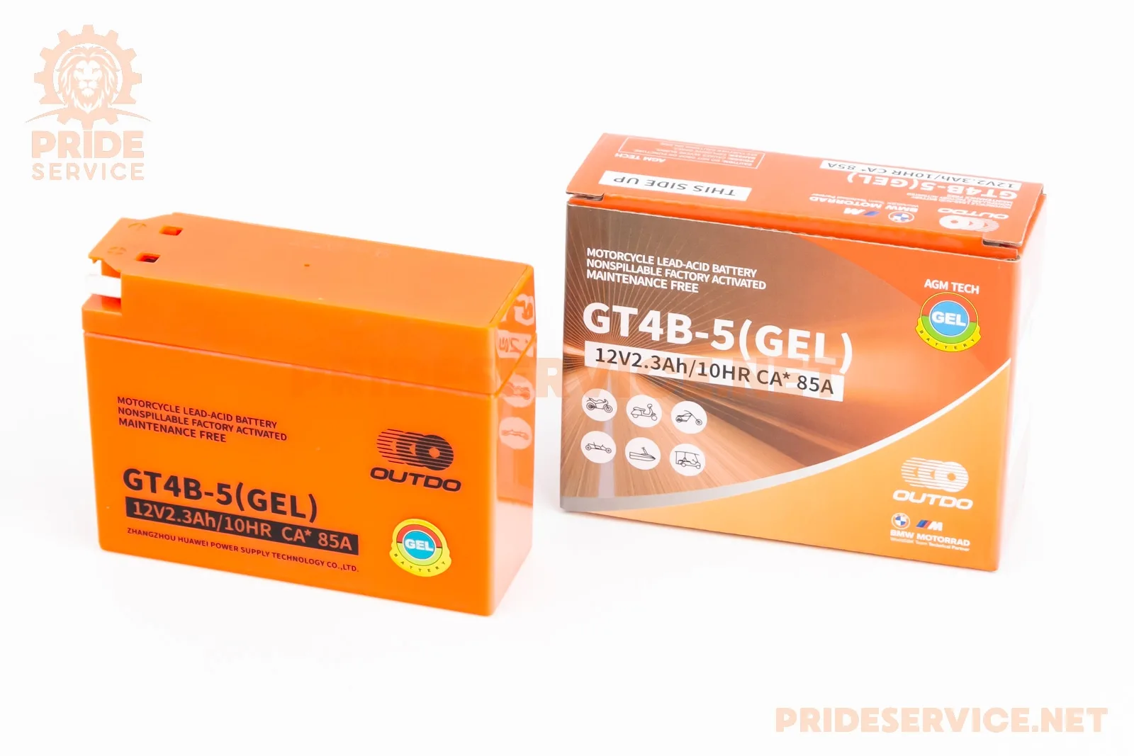 Акумулятор 12V2,3Ah GT4B-5 GEL (L115*W39*H87мм) 