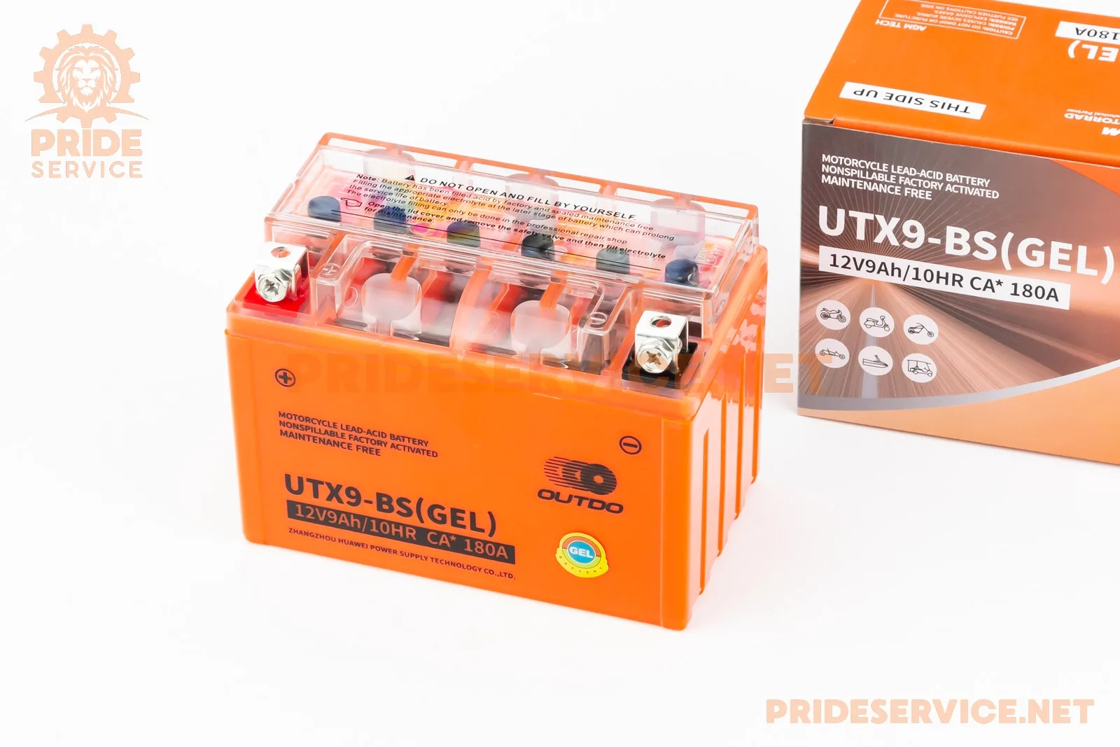 Акумулятор 12V9Ah UTX9-BS GEL (L150*W87*H107мм) (P_301020)