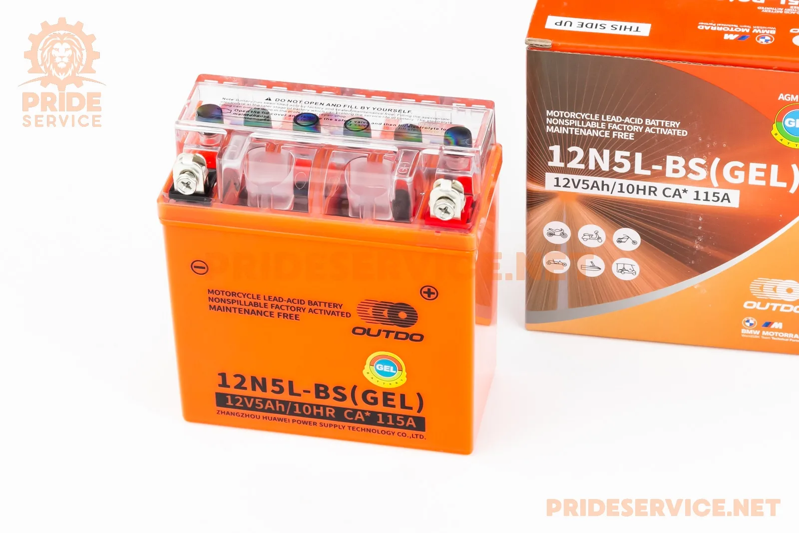 Акумулятор 12V5Ah 12N5L-BS GEL (L120*W60*H130мм) 