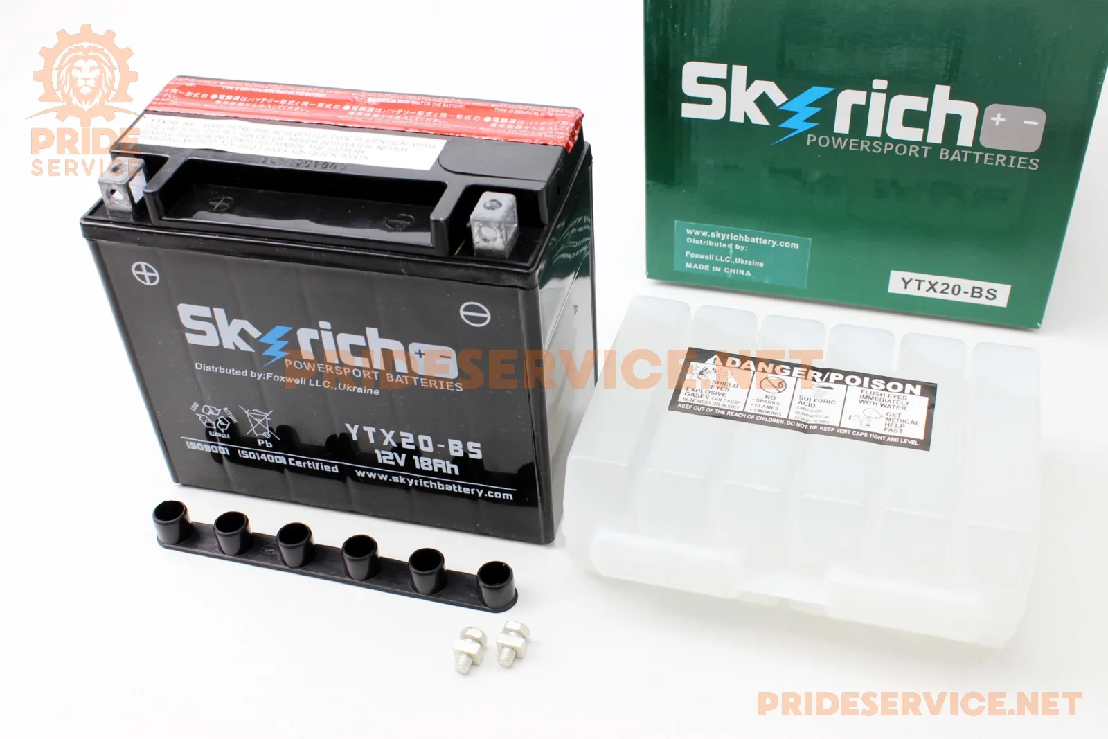 Акумулятор 12V18Аh YTX20-BS кислотний (L175*W87*H155мм) (P_301863)