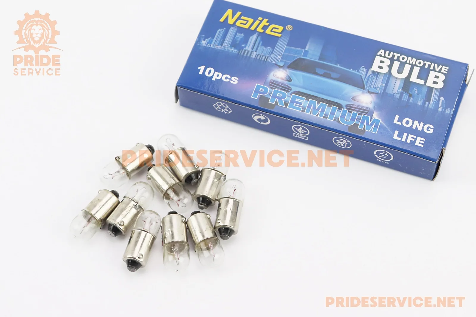 Лампа поворотника BA9S, біла 12V/3W T8.5 к-кт 10шт (P_301867)