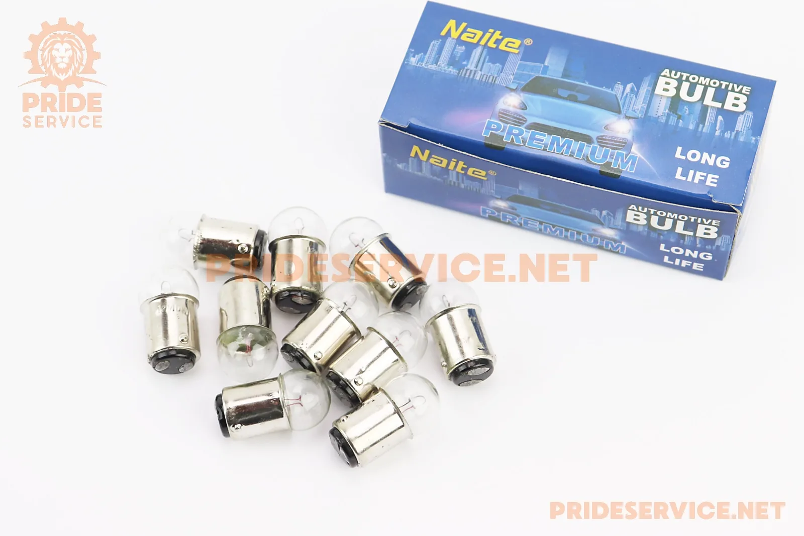 Лампа поворотника BA15D (з цоколем), біла 12V/10W G18, к-кт 10шт (P_301872)