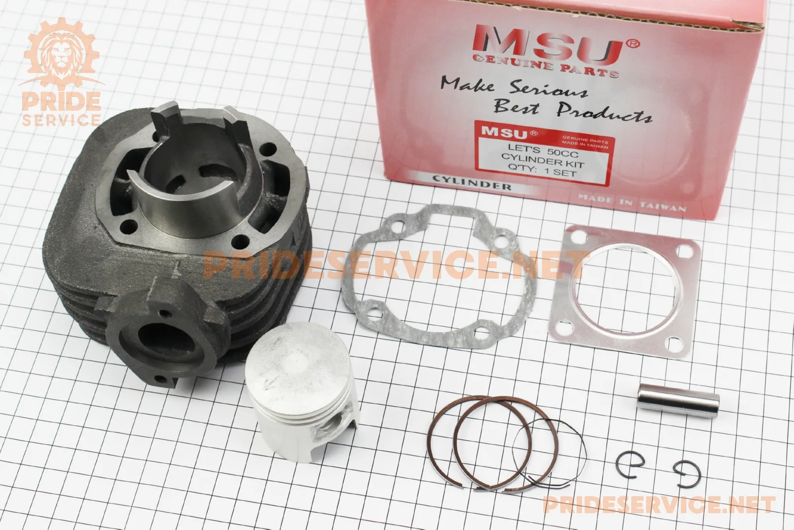 Циліндр к-кт (цпг) Suzuki LET'S 50cc-41мм (палець 10мм) (P_308655)