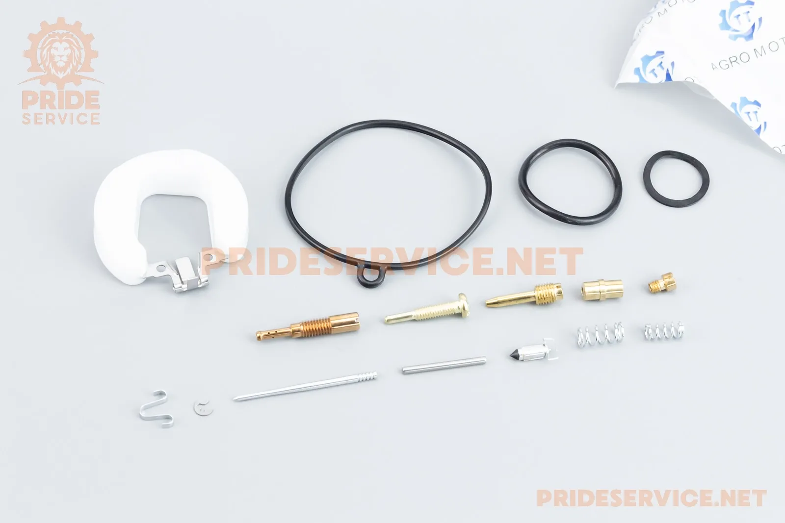 Ремонтний к-кт карбюратора 70cc, 15 деталей+поплавок (P_318236)