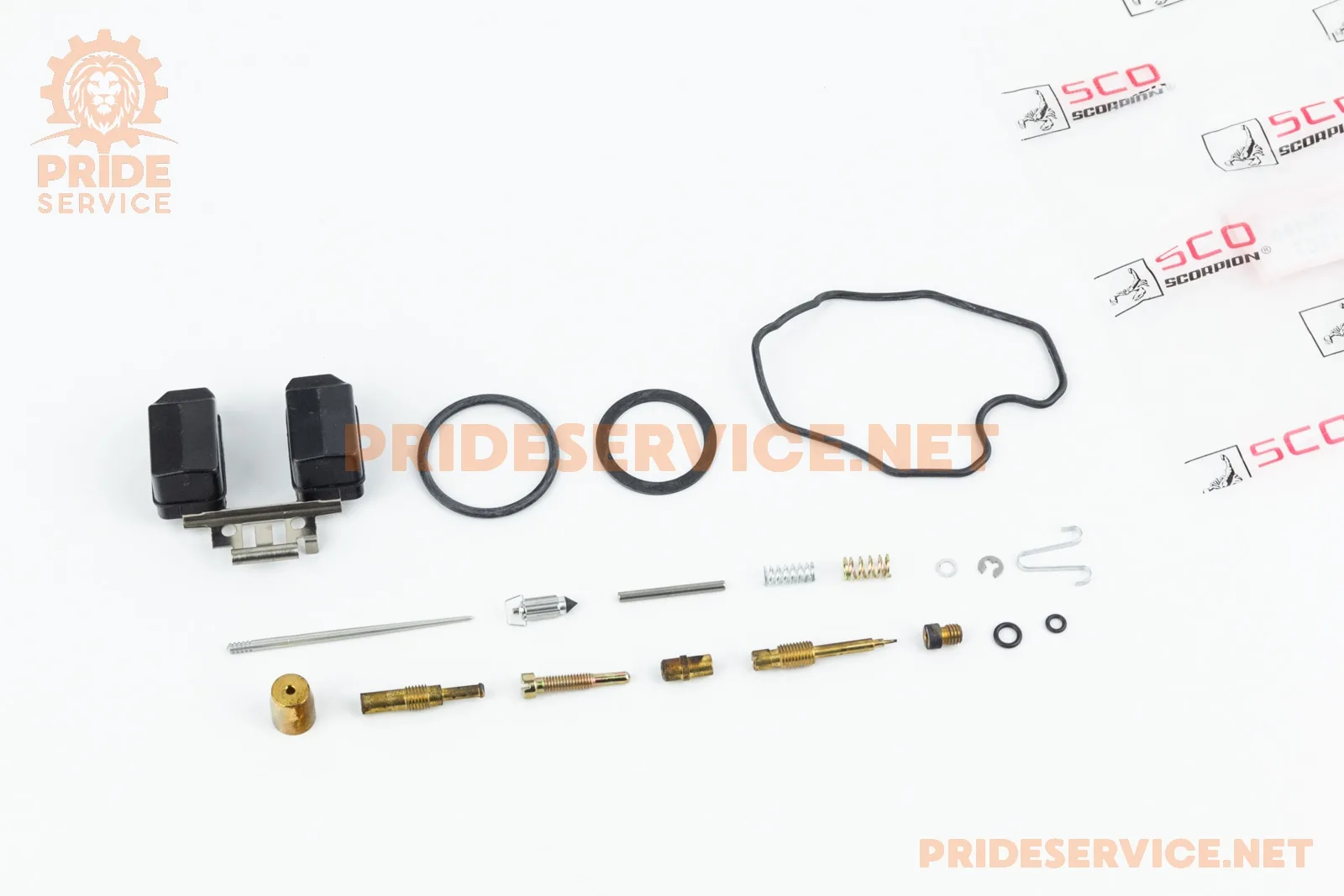 Ремонтний комплект карбюратора 125-150cc, 17 деталей+поплавок (P_326599)