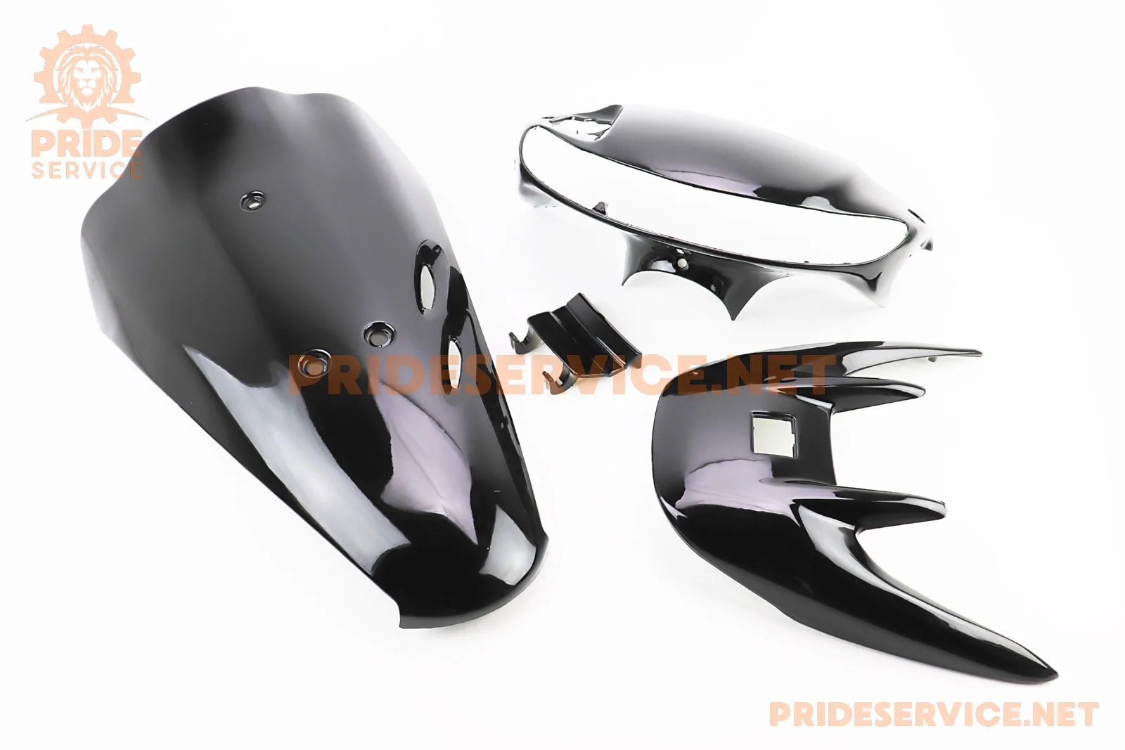 Honda DIO AF-35 Пластик-к-кт фарбовані 6 деталей, чорний (P_329137)