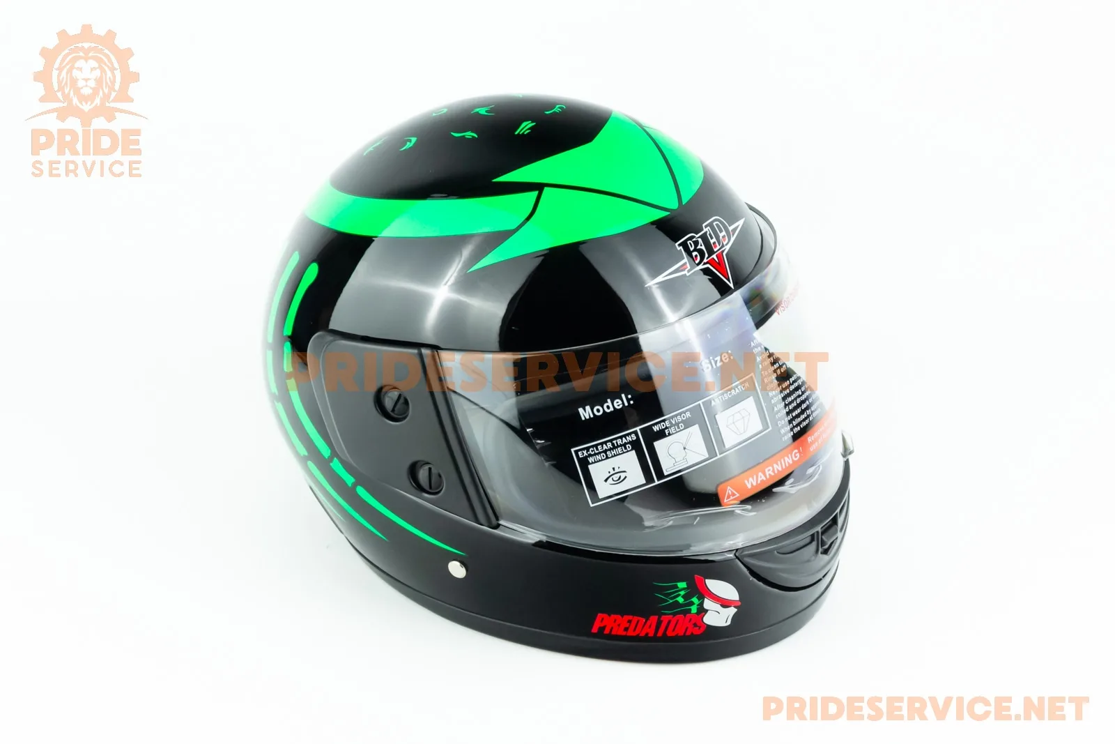 Шолом інтеграл BLD-825A XS (53-54см), чорно-зелений 
