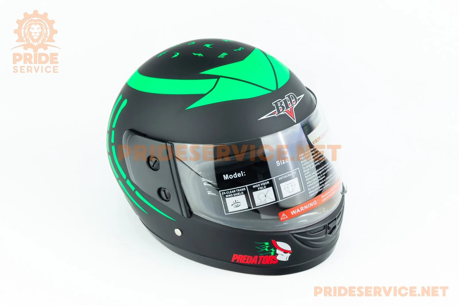Шолом інтеграл BLD-825A М (57-58см), чорно-зелений 
