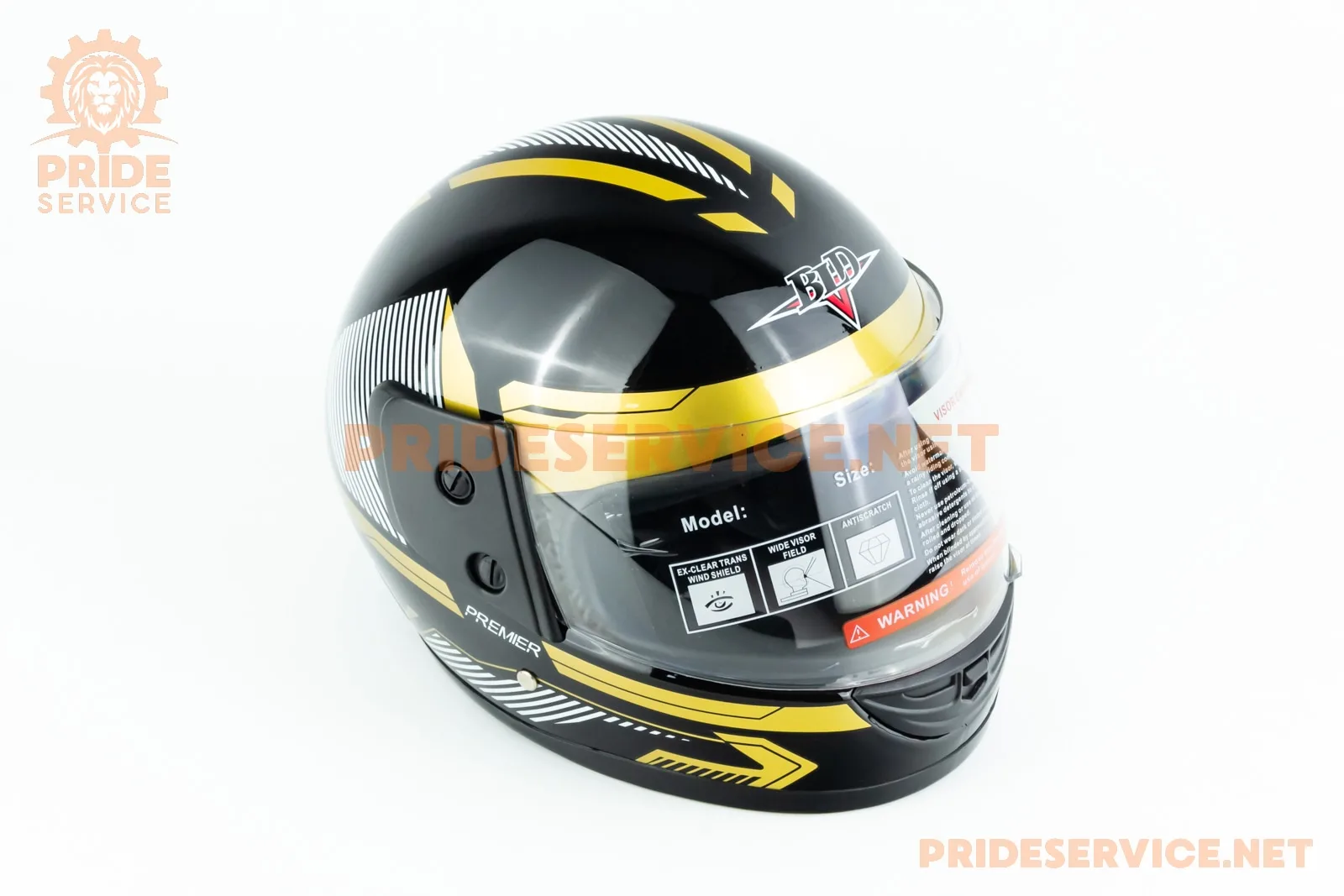 Шолом інтеграл BLD-825B М (57-58см), чорно-золотистий (P_330458)