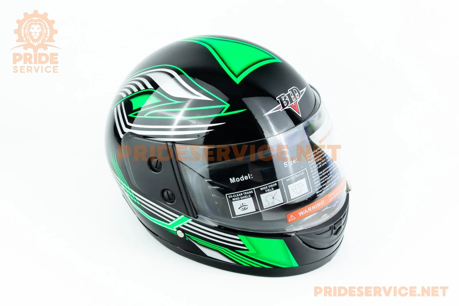 Шолом інтеграл BLD-825B М (57-58см), чорно-салатовий (P_330460)