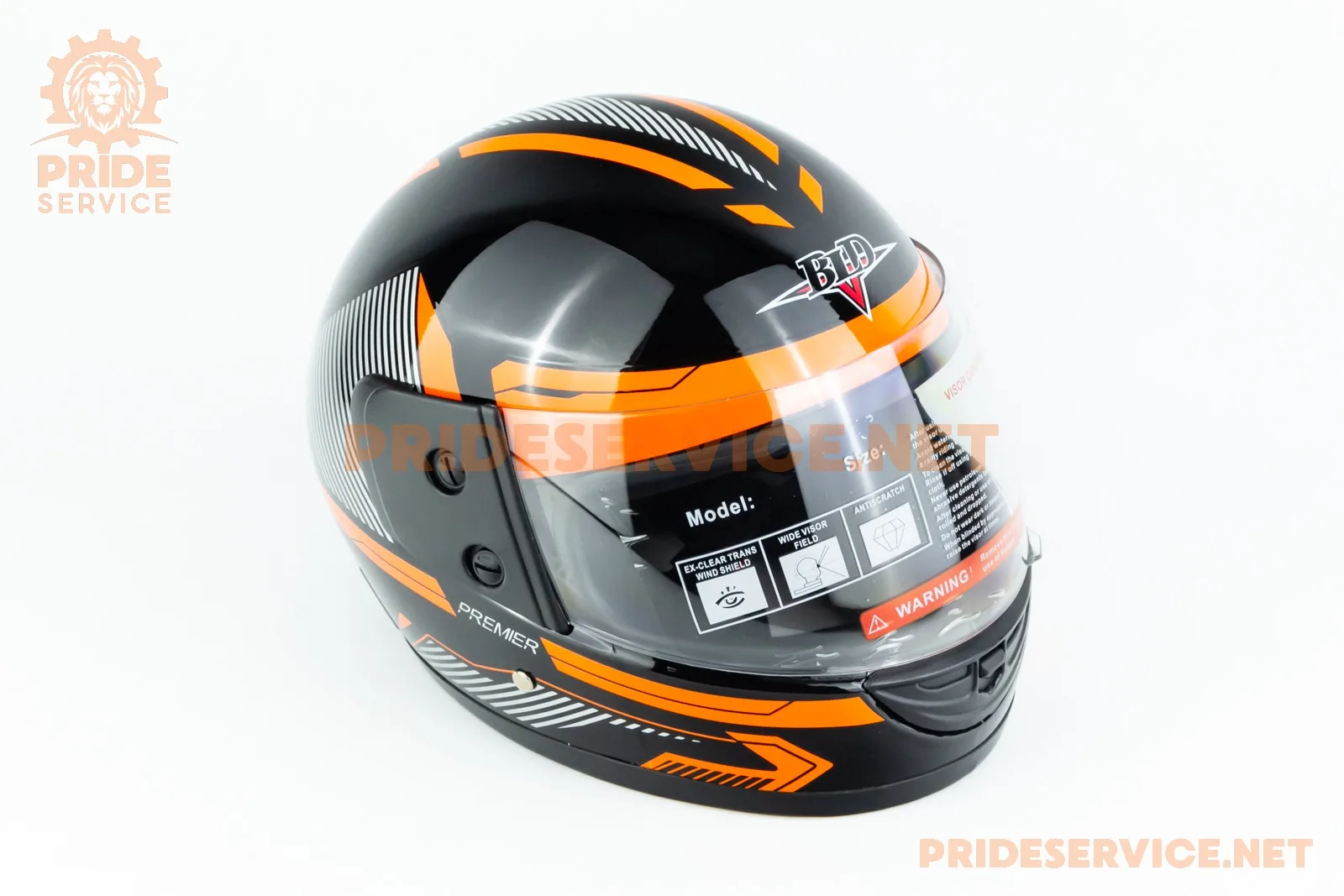 Шолом інтеграл BLD-825B М (57-58см), чорно-помаранчевий (P_330465)