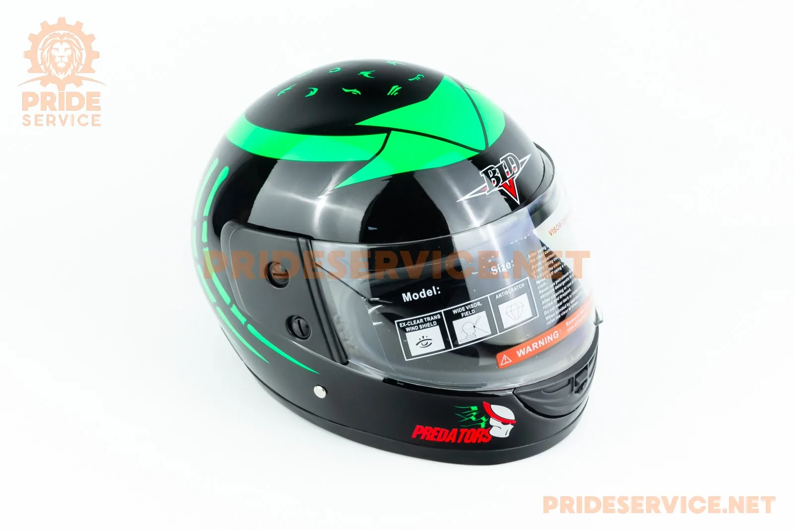 Шолом інтеграл BLD-825A М (57-58см), чорно-зелений 