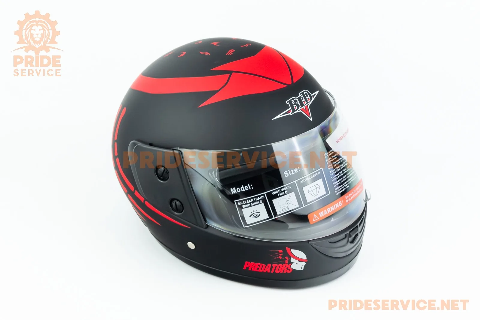 Шолом інтеграл BLD-825A XS (53-54см), чорно-червоний 