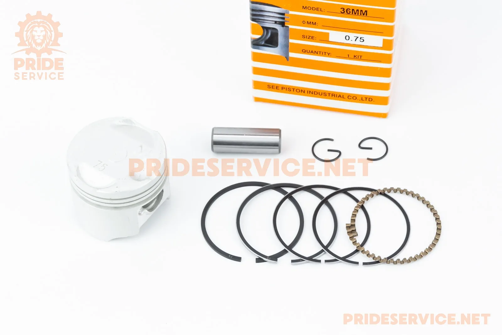 Поршень к-кт Honda GIORNO CREA AF54 36мм +0,75 (палець 10мм), жовта коробка (P_336179)