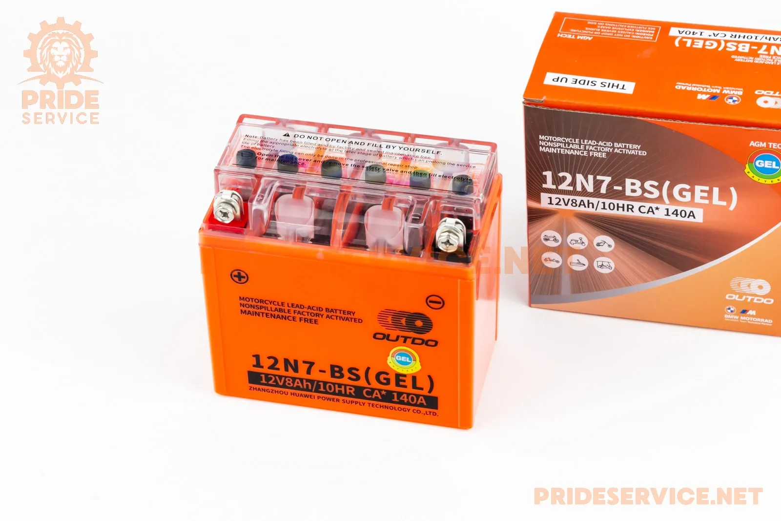 Акумулятор 12V8Ah 12N7-BS GEL (L137*W76*H124мм) 