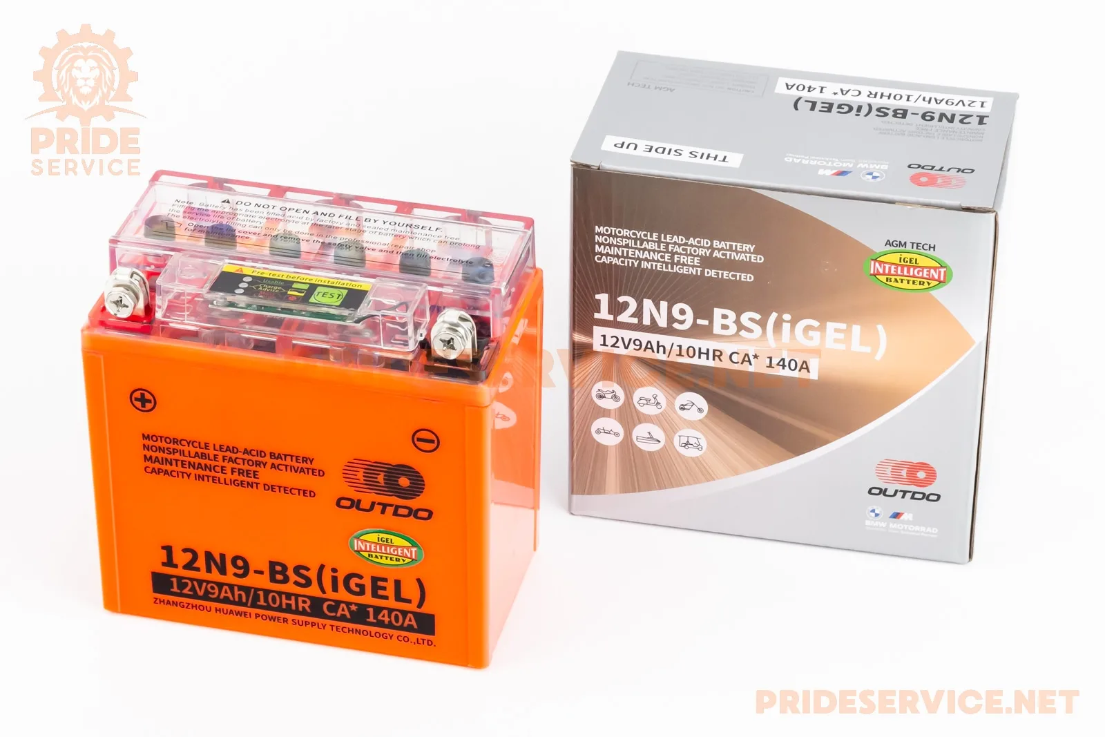 Акумулятор 12V9Ah 12N9-BS GEL (L135*W75*H135мм) 