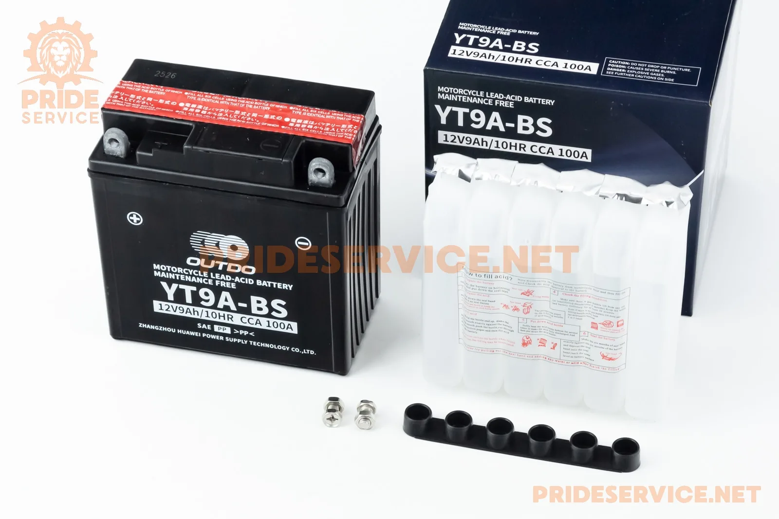 Акумулятор 12V9Ah YT9A-BS кислотний (L135*W75*H137мм) 