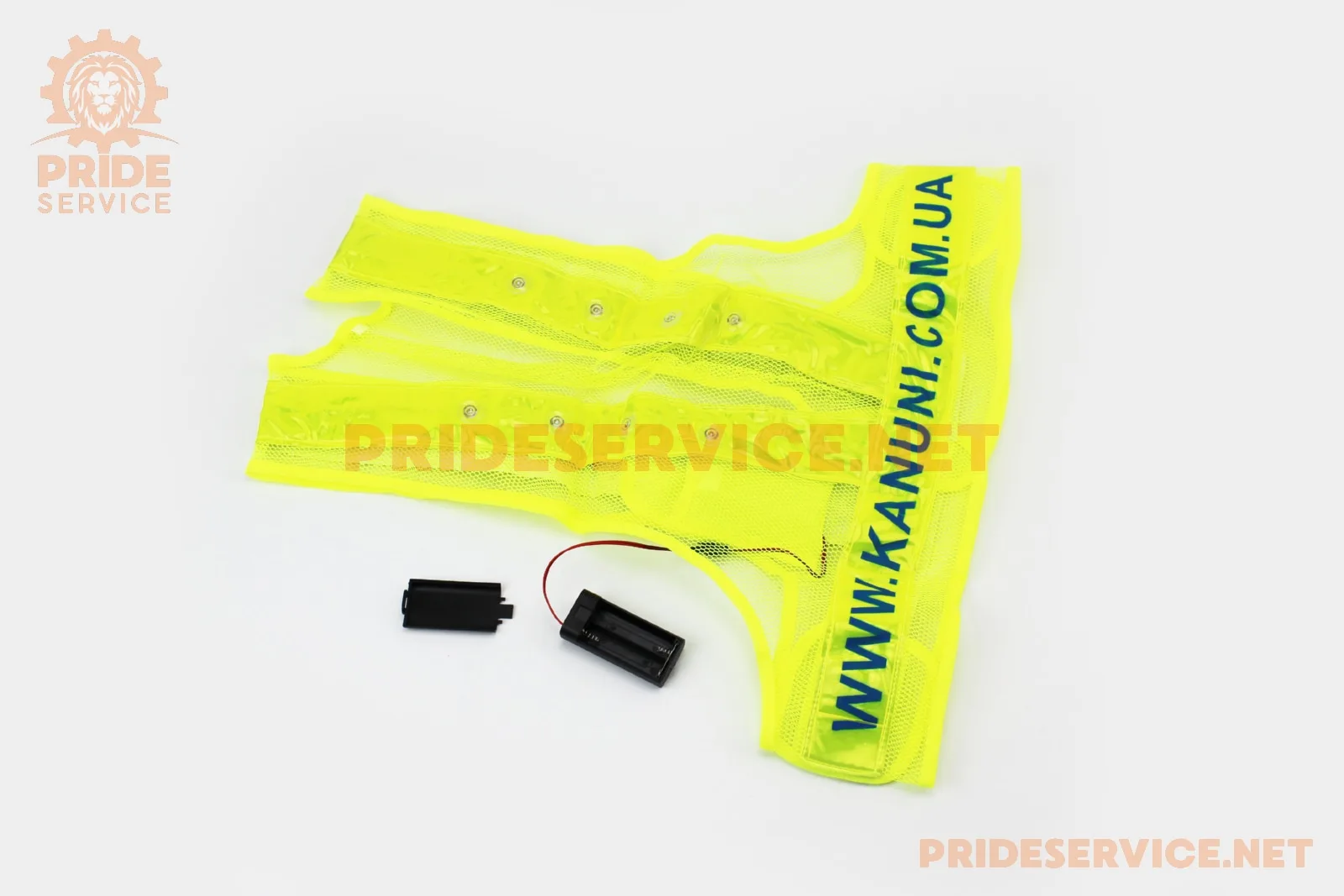 Жилет безпеки світловідбиваюча сітка LED, L (54x52см) (P_337325)