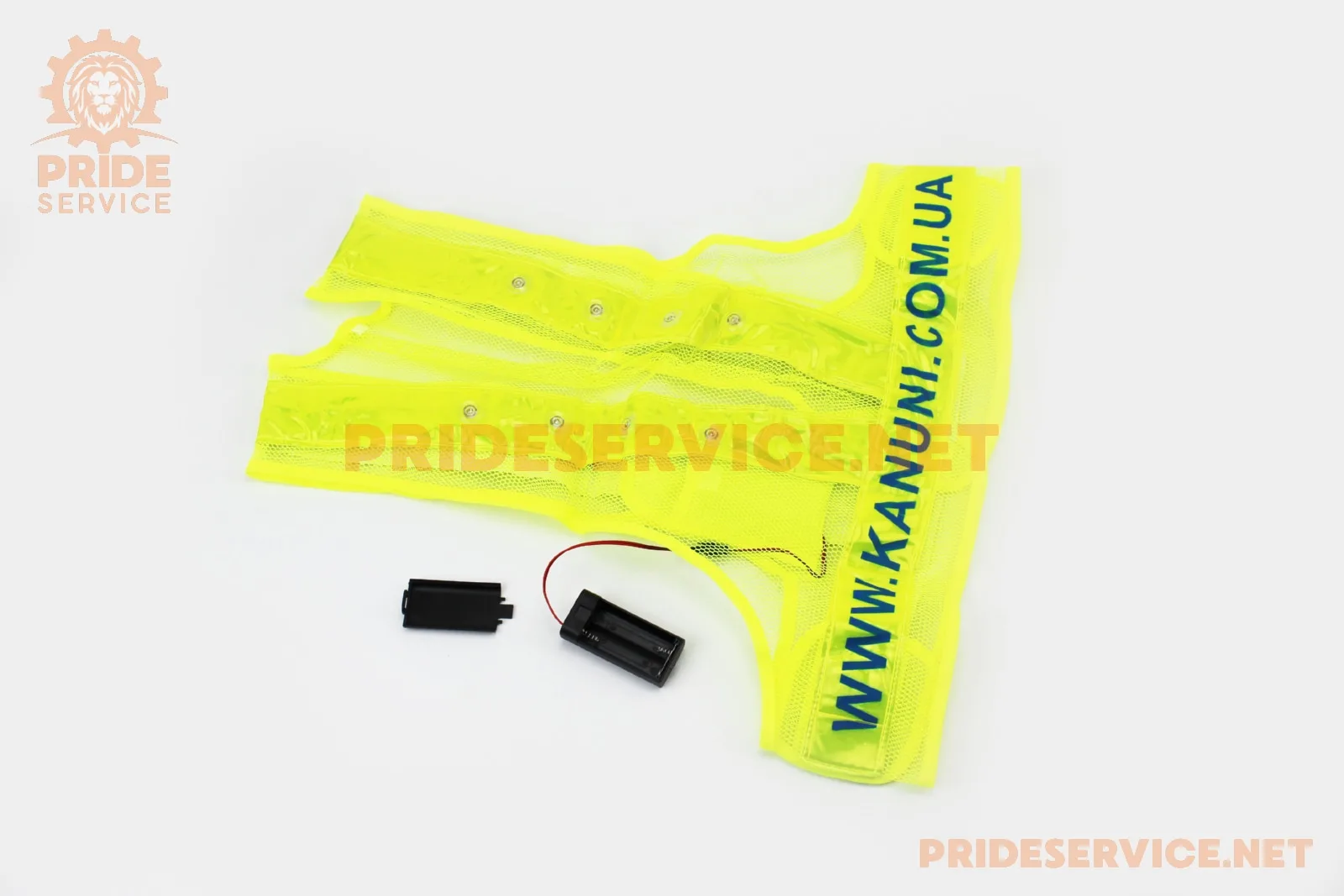 Жилет безпеки світловідбиваюча сітка LED, XL (58x56см) (P_337326)