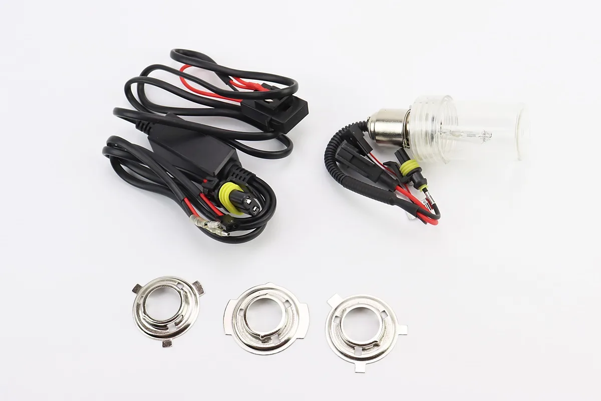 Лампа фари XENON BA20D (12V 35W DC AMP) 6000K+провода (P_337434)