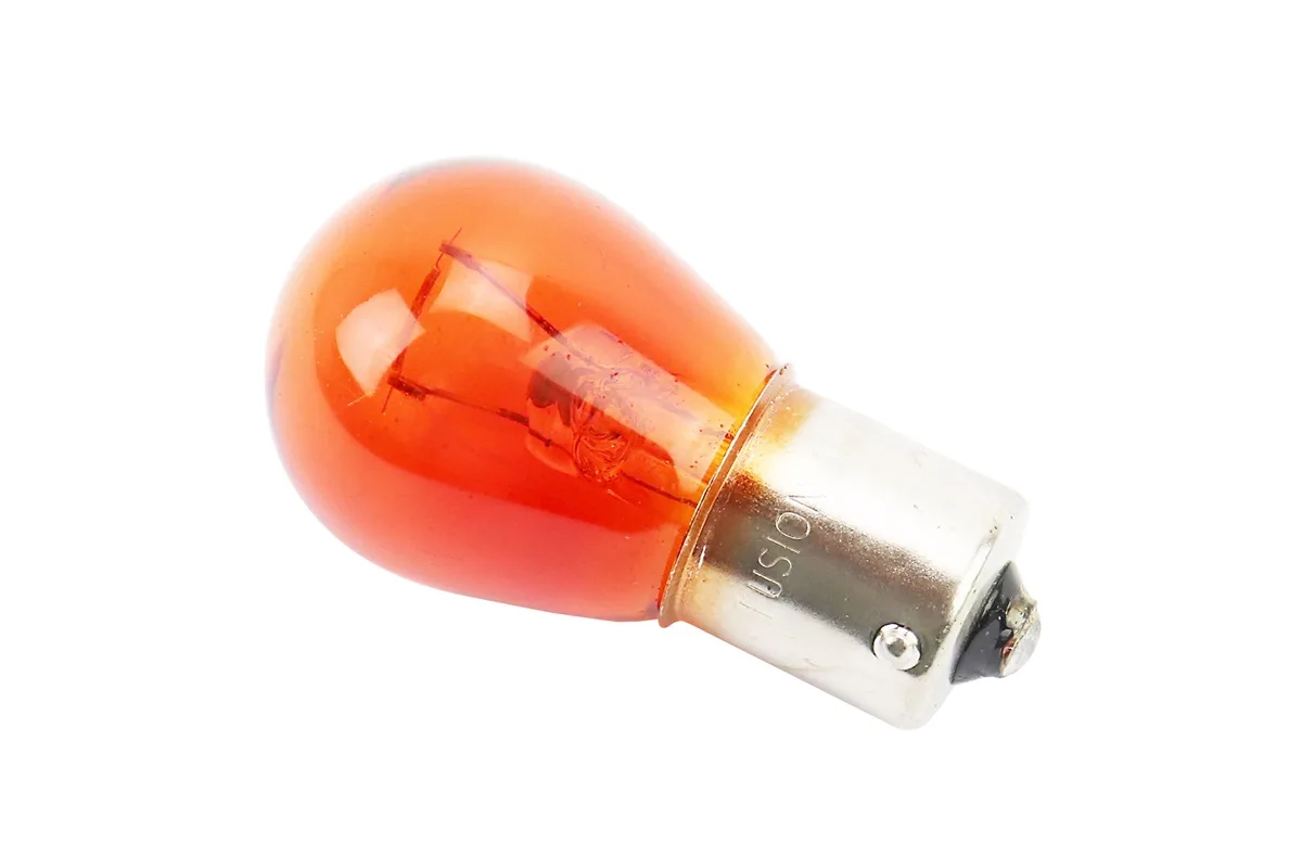 Лампа повороту (велика, жовта з цоколем) 12V / 21W BAU15S (S_337676)