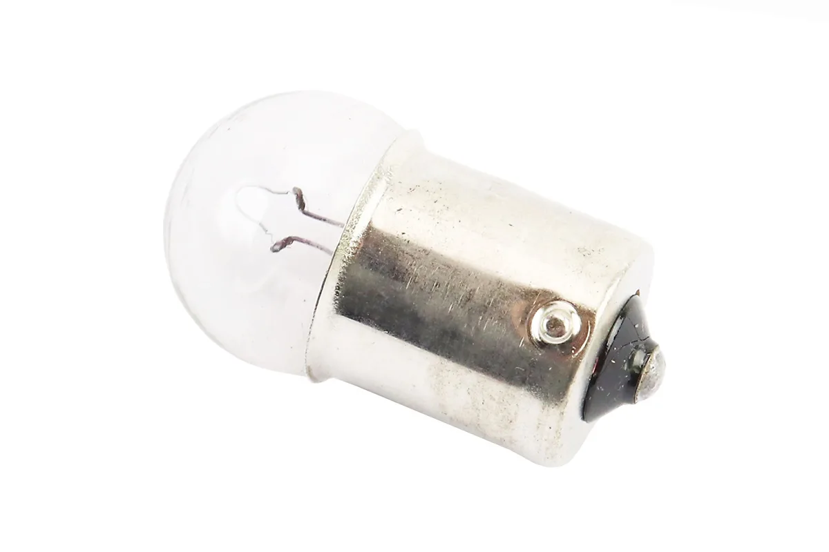 Лампа поворотника BA15S (з цоколем), біла 12V/5W G18 (P_337678)